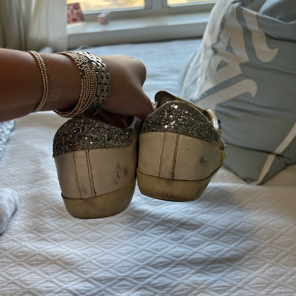 Golden Goose x REVOLVE Superstar Sneaker in White, Multicolor, & Silver - Picture 2 of 4